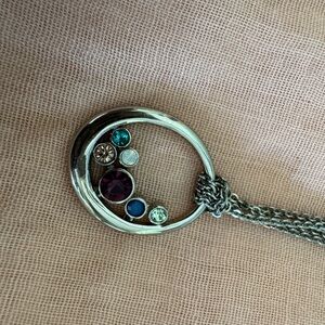 Lia Sophia Silver and Purple Necklace with Elegant Pendant